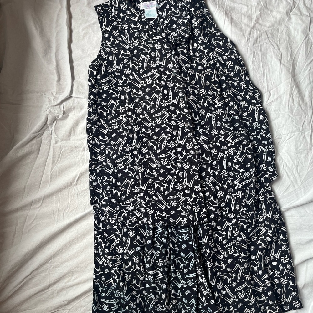 Elegant Black and White Patterned 2 piece set